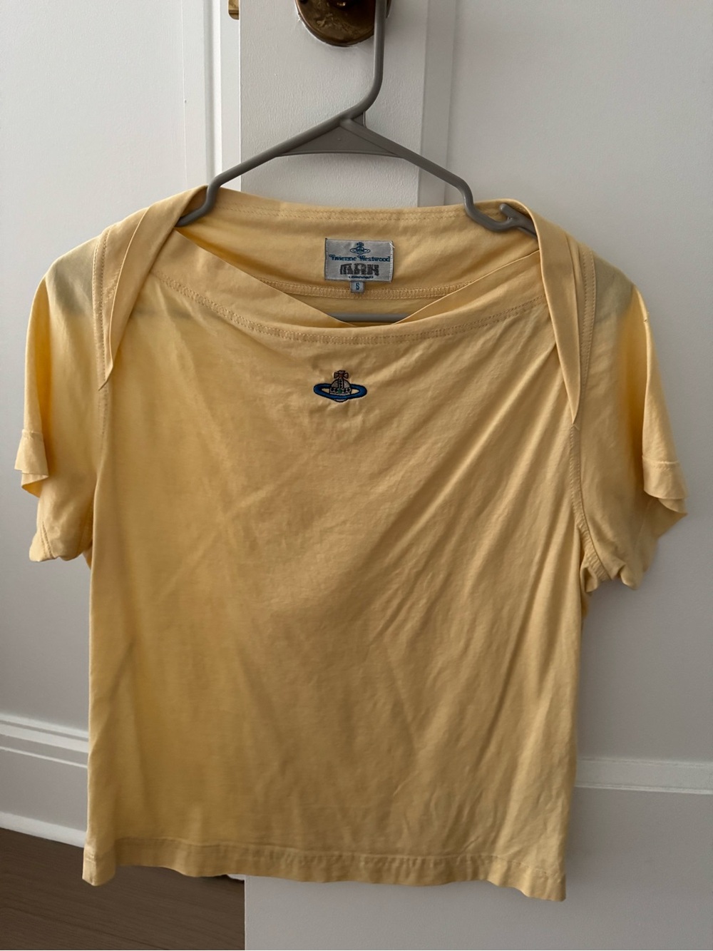 Vivienne Westwood Pale Yellow Short-Sleeve Orb Tee